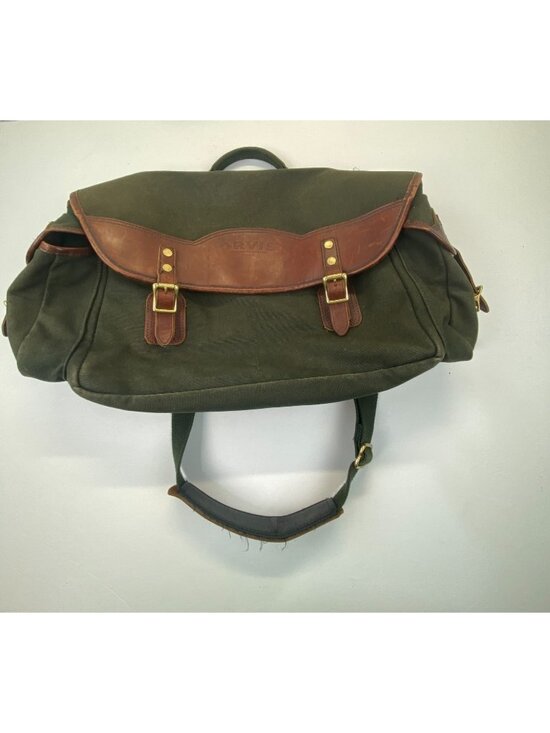 Other - Vintage Orvis Battenkill Duffle Bag Green Canvas and Leather Large